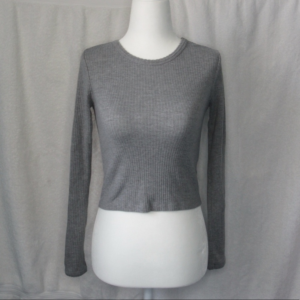 Cropped Long Sleeve Shirt from Topshop